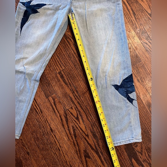 ALL SAINTS RELAXED MID RISE BIRD EMBROIDERED JEANS - Picture 14 of 14